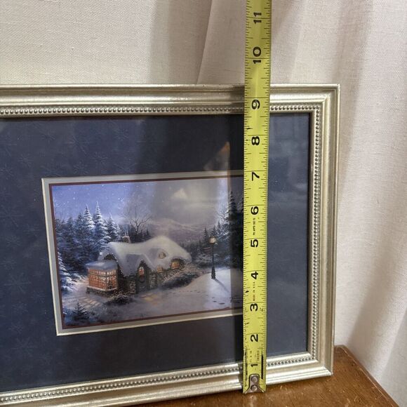 Thomas Kinkade Accent Silent Night 1999 Collectors Series COA 2000 Framed 9.5x11 - Picture 4 of 10